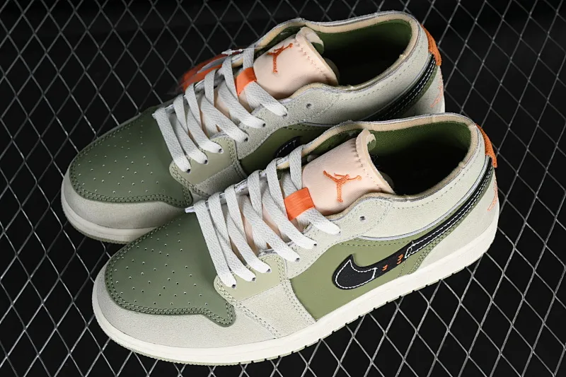 All categories Air Jordan Jordan series basketball shoes Air Jordan 1 Low Z version Air Jordan 1 Low Craft SE "Light Olive" AJ1 Joe 1 military deconstruction style low-top cultural casual sneakers FD6819-300